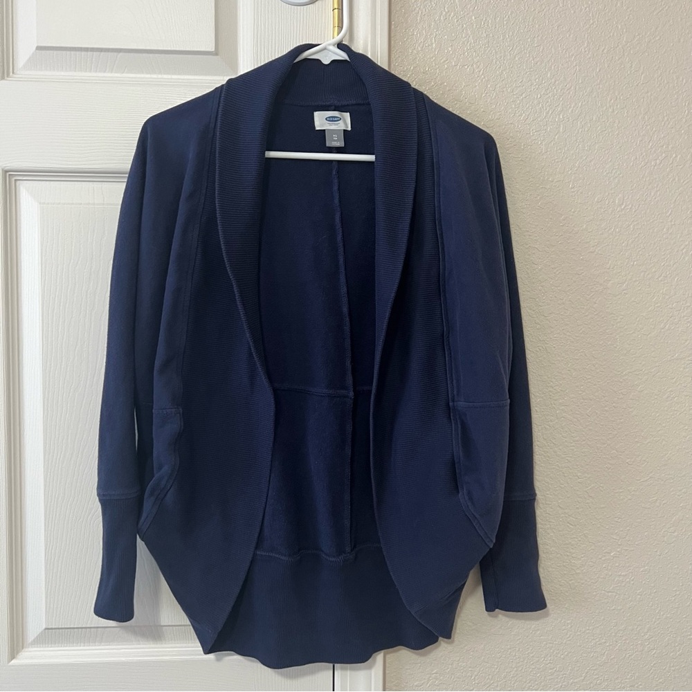 Old Navy Navy Blue Open Front Shawl Collar Cardigan Size XS